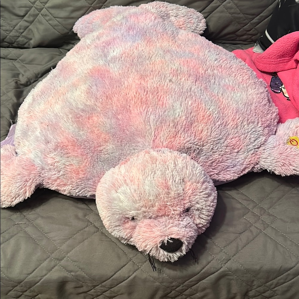 Adorable Pink and Purple Seal Plush